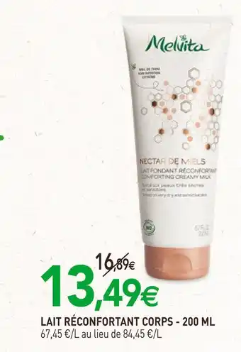 naturéO Melvita lait réconfortant corps offre
