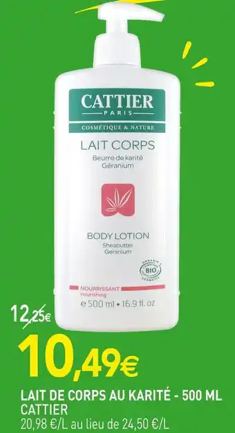 naturéO Cattier lait de corps au karité offre