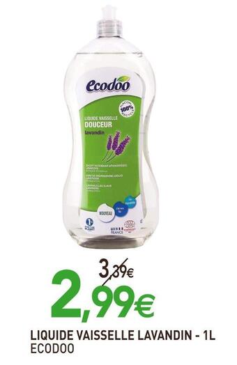 naturéO Ecodoo liquide vaisselle lavandin offre