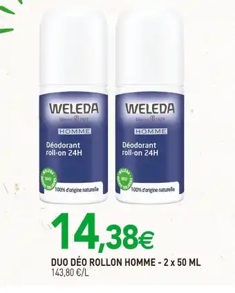 naturéO Weleda duo déo rollon homme offre