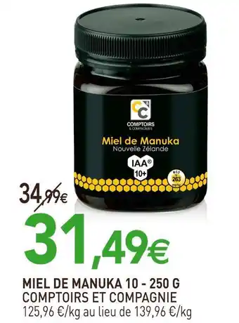 naturéO Comptoirs et compagnie miel de manuka 10 offre