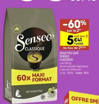 Leader Price Dosettes café senseo offre