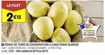Leader Price Pomme de terre de consommation à chair ferme blanche offre