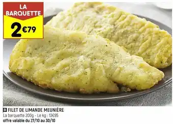 Leader Price Filet de limande meunière offre