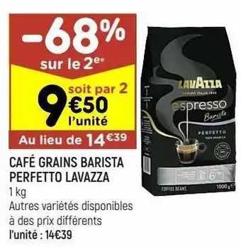 Leader Price Café grains barista perfetto lavazza offre