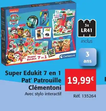 Colruyt Super Edukit 7en1 Pat Patrouille Clémentoni offre