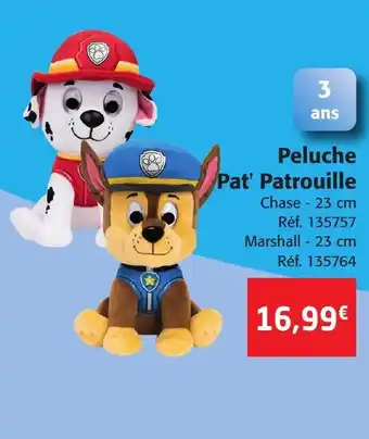 Colruyt Peluche Pat Patrouille offre