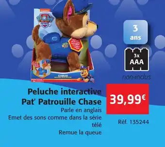 Peluche Interactive Pat Patrouille Chase