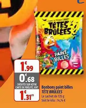 Bonbons paint billes tête brûlées