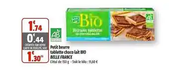 Coccinelle Supermarché Petit beurre tablette choco lait bio belle france offre