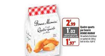 Coccinelle Supermarché Quatre-quarts pur beurre bonne maman offre