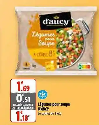 Coccinelle Supermarché Légumes pour soupe d'aucy offre