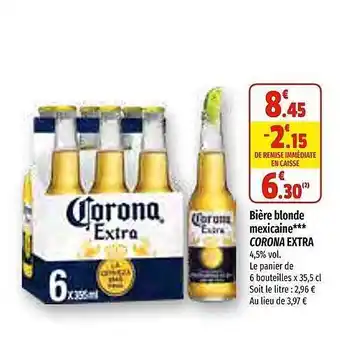 Coccinelle Supermarché Bière blonde mexicaine corona extra offre