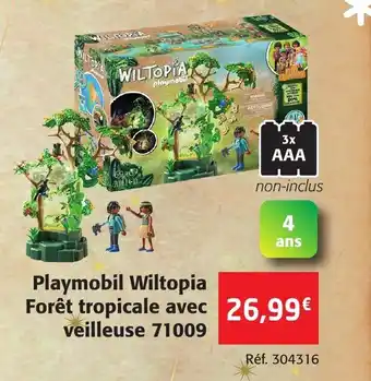 Colruyt Playmobil Wiltopia Foret Tropicale Avec Veilleuse 71009 offre