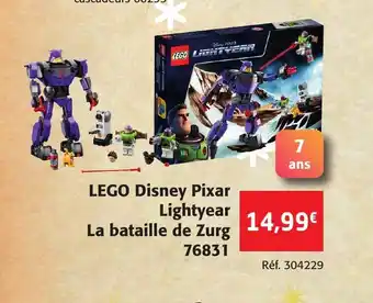 Colruyt LEGO Disney Pixar Lightyear La Bataille De Zurg 76831 offre