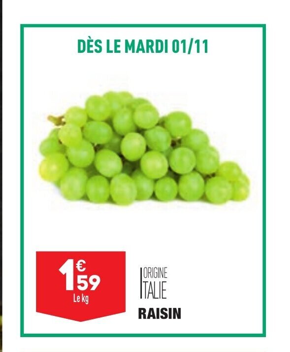 Promo Raisin chez ALDI