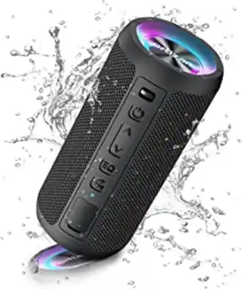 Ortizan enceinte bluetooth portable sans fils.lumiÚre led, ipx7 lecture 30h, volume plus fort et basses améliorées,durable...