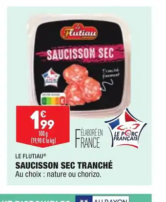 ALDI Saucisson Sec Tranche offre