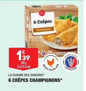 ALDI 6 Crepes Champignons offre