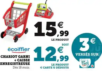 Super U Écoiffier chariot garni + caisse enregistreuse offre