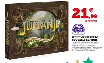 Hyper U Spin master jeu jumanji retro nouvelle edition offre