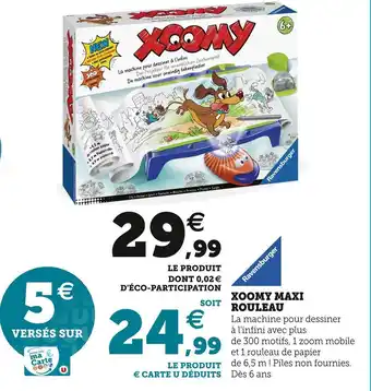 Super U Ravensburger xoomy maxi rouleau offre