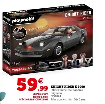 Hyper U Playmobil knight rider k 2000 offre