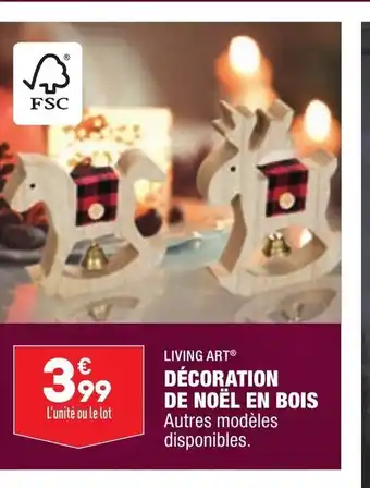 ALDI Decoration De Noel En Bois offre