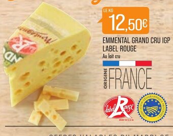 Match Emmental Grand Cru IGP Label Rouge offre