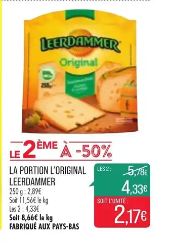 Match La Portion L'Original Leerdammer offre