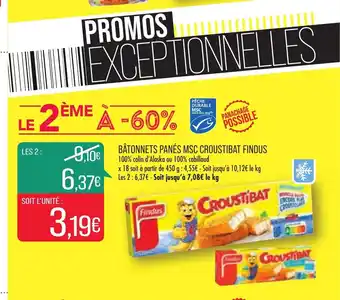 Match Batonne Panes MSC Croustibat Findus offre