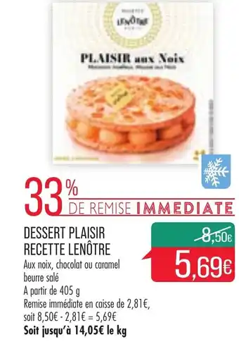 Dessert Plaisir Recette Lenotre
