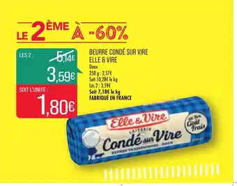 Match Beurre onde Sur Vire Elle & Vire offre