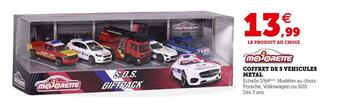 Super U Majorette coffret de 5 vehicules metal offre