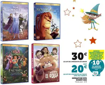 Super U Operation dvd disney mix offre