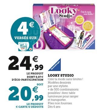 Super U Ravensburger looky studio offre