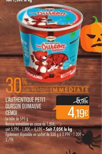 Match L'Authentique Petit ourson Gumauve Cemoi offre