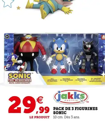 Jakks pack de 3 figurines sonic