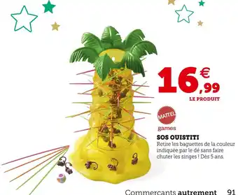 Hyper U Mattel sos ouistiti offre