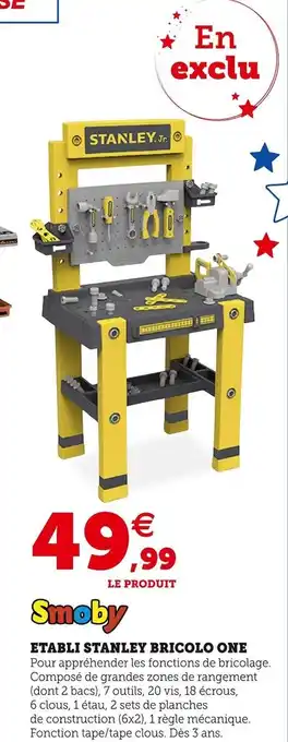 Hyper U Smoby etabli stanley bricolo one offre