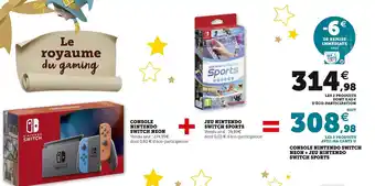 Hyper U Nintendo console nintendo switch neon + jeu nintendo switch sports offre