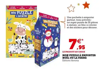 Hyper U Hemma mon puzzle à emporter noël ou la ferme offre