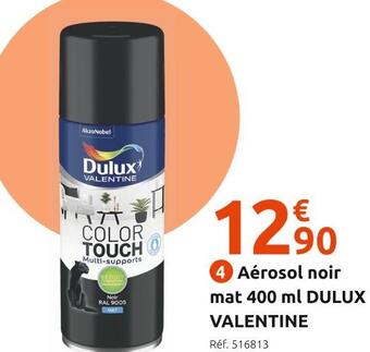 Mr Bricolage Dulux valentine aérosol noir mat offre