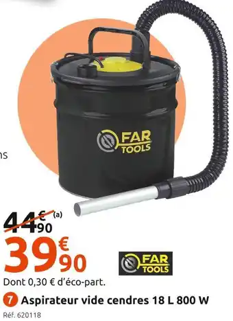 Fartools aspirateur vide cendres 18 l