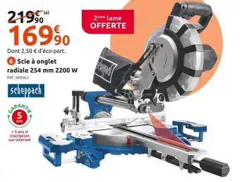 Mr Bricolage Scheppach scie à onglet radiale hm254spx offre