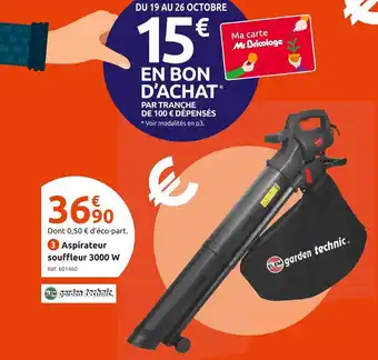 Mr Bricolage Garden technic aspirateur souffleur asb3001-21 elem offre