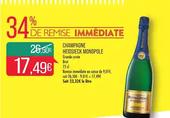 Match Champagne Heidsieck Monopole offre
