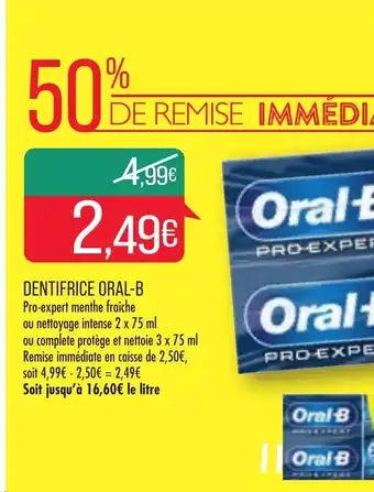Match Dentifrice Oral-B offre