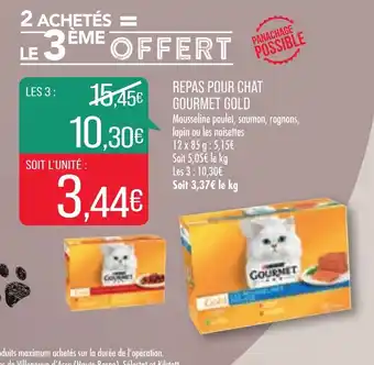 Match Repas Pour Chat gourmet Gold offre