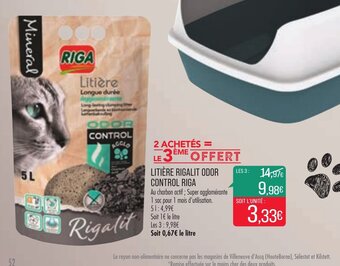 Match Litiere Rigalit Odor Control Riga offre